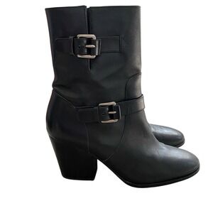 Michael Kors Black Ankle Boots with Buckle Detail